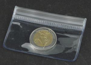 2b) Pochette à zip épaisse 7x5cm pour pierre ou monnaies.