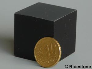 1baa) Cube verre acrylique, Support présentoir de minéralogie 3x3x3cm
