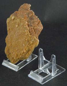 1a) 10x petits chevalets présentation de minéraux, assiettes Hauteur 6 cm