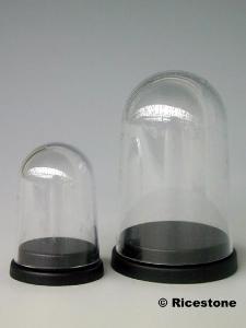 Support pour minraux avec dme en plastique transparent