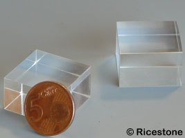 Socle en verre acrylique transparent, volume pour collection