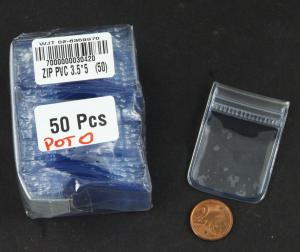 2a) Pochette de gemmologie 3.5x5cm pour pierres ou monnaies.
