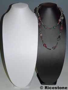 6e) Grand Buste présentoir de collier et Sautoir, H=55cm,