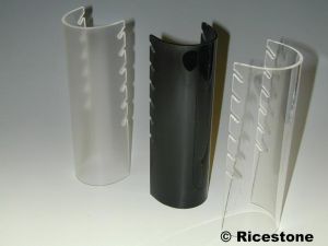 4a) Demi-tube-buste acryl, 2x6 encoches pour chainettes