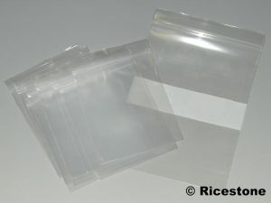 5) SACHETS PLASTIQUES pour gemmes, pierres,  pieces ...