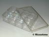 7g) Boite Plastique transparente 23x13cm, 8 compartiments.