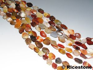 Agate-Cornaline Caillou 15-28mm