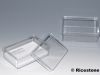 9b) 12x Boites Plastique transparente 95x64mm carte de visite.