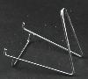 1a eb) Chevalet présentoir métallique chromé hauteur 10 cm.