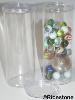 9a) Boite transparente, Bocal vissant, Pot en plastique: Ø6; H 15cm