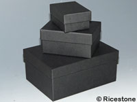 boite carton noire pour minéraux