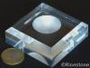93c) Support acrylique pour boule et œuf, 6x6 cm anneau de Ø 3 cm