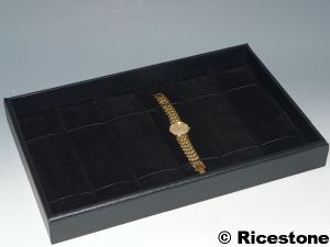1e) Plateau 23x35 cm pour 6x bracelets ou montres. Présentoir bijoux.
