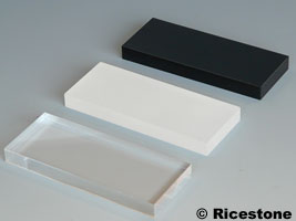 Les trois couleurs de plaque acrylique 10x4x1 cm