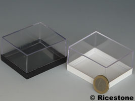 Les deux couleurs de boite pour minéraux 53 x 63 x 35mm