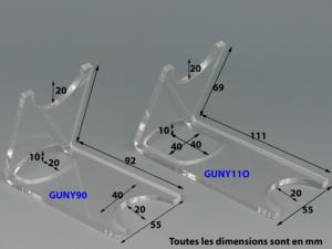Les dimensions des présentoirs porte-arme GUNY