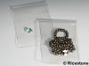 2h) Pochette plastique à zip 12x17cm pour gemme ou monnaies.