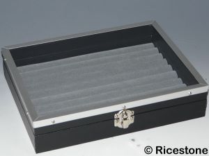 3b ) Coffret luxe bagues vitré 18x23 cm (à rouleaux).