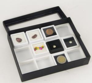 Plateau-coffret pour boites de gemmologie 4x4 cm