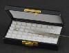 2a) Coffret 7x12 cm - présentation-transport gemmes - 50 compartiments.