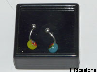 Boite 5x5 cm de gemmologie noire pour pierres tailles ou bijoux piercing
