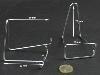 1a d) Chevalet porte-assiette métallique hauteur 7,5 cm. 