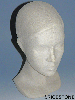 6a) Tête blanche de 30cm, porte chapeau en papier mâché.