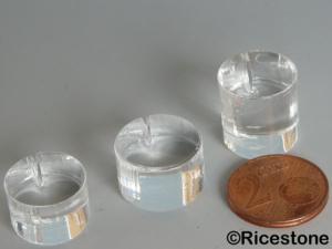 0aa) Lot de 50g de colonnes rondes acrylique pour présentation collection.