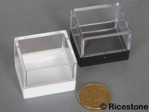 Boite plastique micromount font noir ou blanc pour micromontage