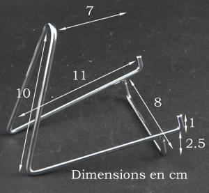 Dimension du chevalet métallique pour minéraux
