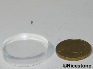 0b) Socle rond acrylique, présentoir collection Ø25x6mm