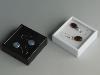 4) 10x Boites gemmologie multi usage, dessus verre. 6x6 cm
