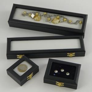 Coffret objet mince bijoux, pierres tailles, monnaies