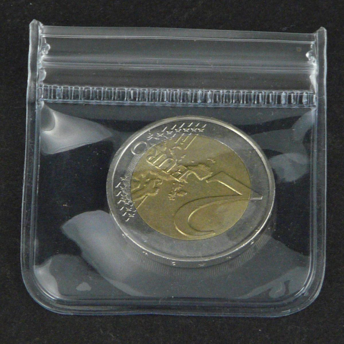 Sachet 4.5x5 cm de gemmologie et numismatique, Pochette épaisse.