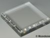 2l) Socle acrylique, présentoir plexiglas biseautée 10x10x2cm