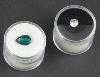 0ba) 1x Boîte large ronde tout plastique de gemmologie. Ø 3.8 cm