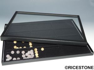 4p2) Boîte "Riker" 31x41 cm + Flocage noir 12 compartiments