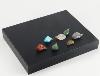 3d) Coffret 12x casiers 5x5 cm pour rangement de collection.
