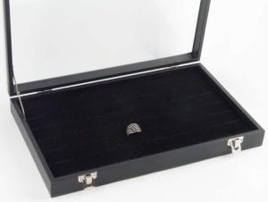 5b) Présentoir - Coffret luxe pour 70 bagues, 21x33 cm. 