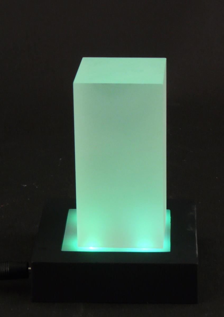 Base Lumineuse En Bois Avec LED Multicolore USB - Présentoir Pour Résine, Verre, Bijoux