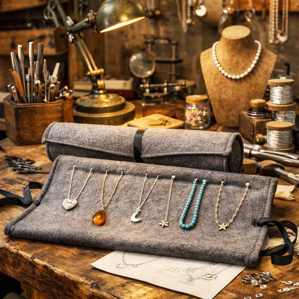 Marmotte de collier dans un atelier d'artisant