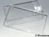 7a) Boite Plastique transparente 23x13.2cm, sans compartiment.