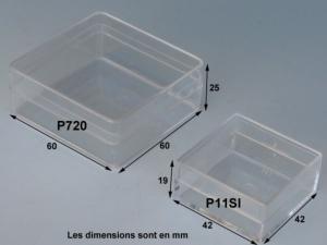 Dimension des boites plastiques pour loisirs créatifs P720 + P11SI