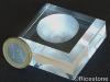 93b) Support acrylique pour boule et œuf, 5x5 cm anneau de Ø 3 cm