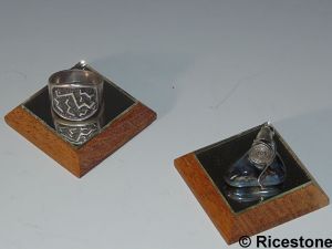 3a) Plaque bois biseautée avec miroir 