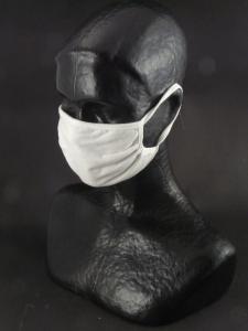 Buste et tte en papier mch noir porte masque de protection