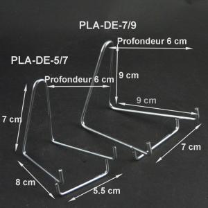 Les grandeurs de chevalets mtallique chroms pour prsentation de minraux