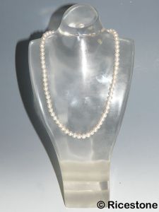 10b) Buste Acrylique transparent, Présentoir de collier H=26cm