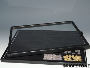 4p4) Boîte "Riker" 31x41 cm + Flocage noir 20 compartiments