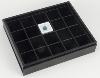 1b) Coffret avec 20x casiers de 3x3 cm pour collection.